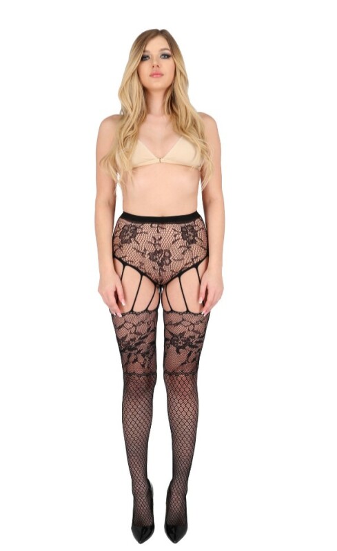 Колготи еротичні Passion ECO S004, чорні, One size - Зображення 5