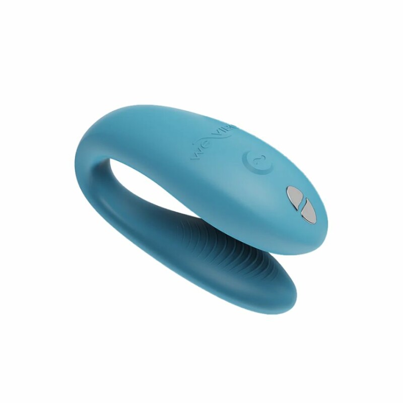 Вібратор для пар We Vibe Sync Go Turquoise у футлярі, голубий - Зображення 1