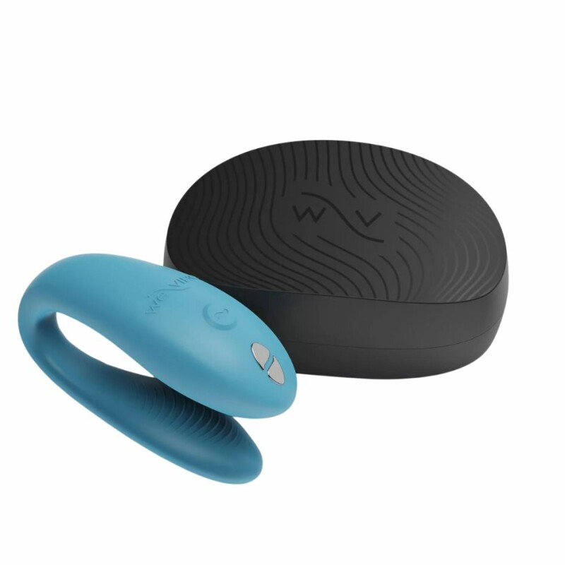 Вібратор для пар We Vibe Sync Go Turquoise у футлярі, голубий - Зображення 3