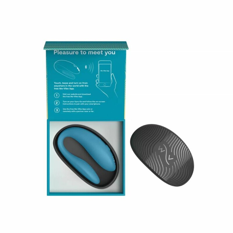 Вібратор для пар We Vibe Sync Go Turquoise у футлярі, голубий - Зображення 7