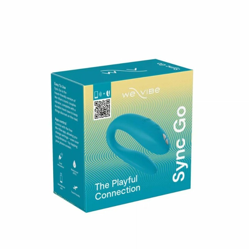 Вібратор для пар We Vibe Sync Go Turquoise у футлярі, голубий - Зображення 8