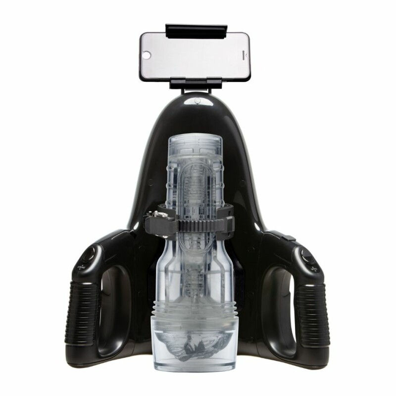 Адаптер для мастурбаторів Fleshlight Universal Launch Stroking Simulator, автоматичний з фрикціями, з тримачем для смартфона