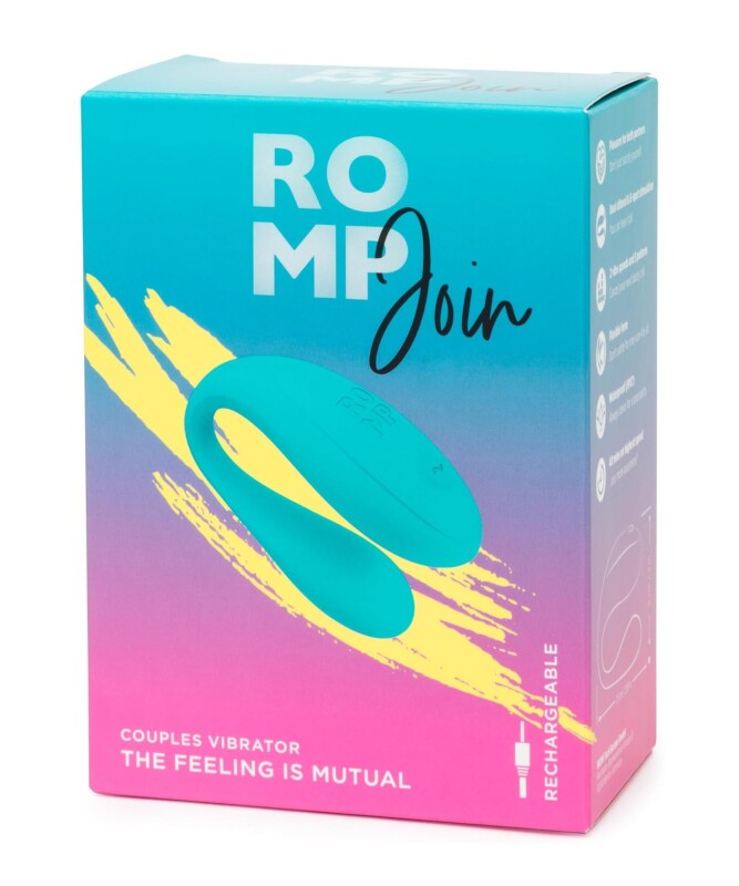 Вібратор для пар ROMP Join, силіконовий, бірюзовий - Зображення 8