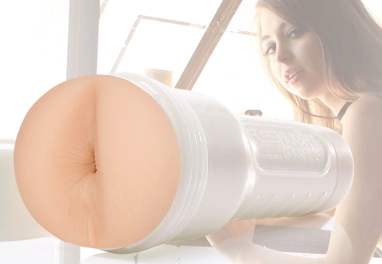 Мастурбатор анус у колбі Fleshlight Girls Riley Reid, кібершкіра, бежевий, 25.4 х 10 см - Изображение 8