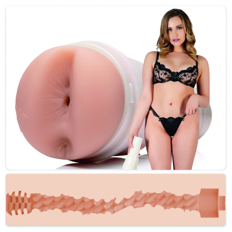 Мастурбатор реалістичний анус Fleshlight Girls Mia Malkova Boss Level Signature Butt (RP) з кібершкіри (Superskin) у колбі, бежевий, 25 см
