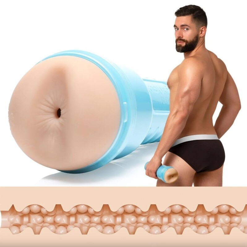 Маструбатор анус кібершкіра в колбі, Fleshjack Boys Griffin Barrows Cake Signature Butt, бежевий, 24.8 см - Изображение 2