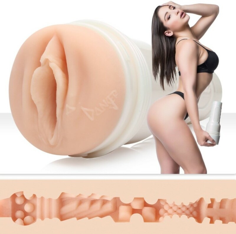 Мастурбатор вагіна з кібершкіри в колбі Fleshlight Girls Abella Danger Vagina, бежевий, 24.8 см