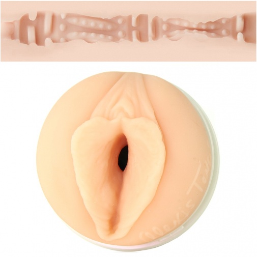 Мастурбатор вагіна з кібершкіри в колбі Fleshlight Girls Alexis Texas Outlaw, бежевий, 24.8 см - Изображение 3