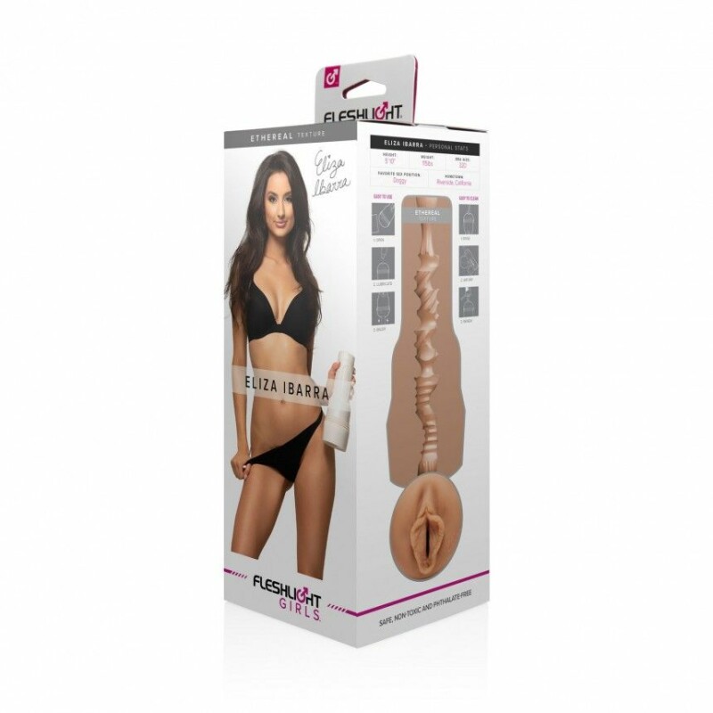 Мастурбатор вагіна з кібершкіри в колбі Fleshlight Girls Eliza Ibarra Ethereal , бежевий, 24.8 см - Изображение 1