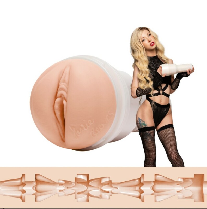 Мастурбатор вагіна з кібершкіри в колбі Fleshlight Girls Kenzie Reeves Cream Puff, бежевий, 24.8 см