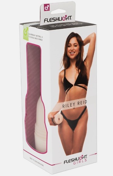 Мастурбатор вагіна з кібершкіри в колбі Fleshlight Girls Riley Reid Vagina, бежевий, 24.8 см - Изображение 1