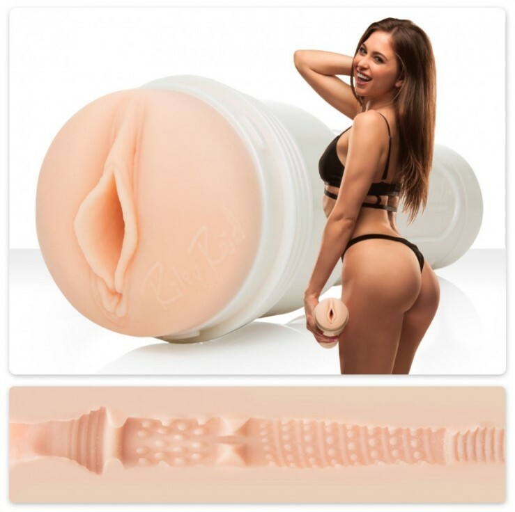 Мастурбатор вагіна з кібершкіри в колбі Fleshlight Girls Riley Reid Vagina, бежевий, 24.8 см