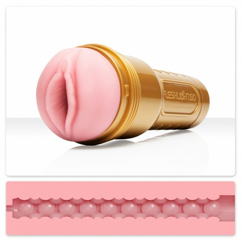 Мастурбатор реалістичний з кібершкіри Fleshlight Go Pink Lady STU, бежевий, 25 х 10 см