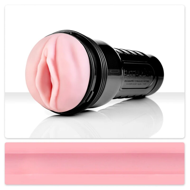 Мастурбатор вагіна в колбі Fleshlight Pink Lady Original, кібершкіра, бежевий, 25.4 х 10 см