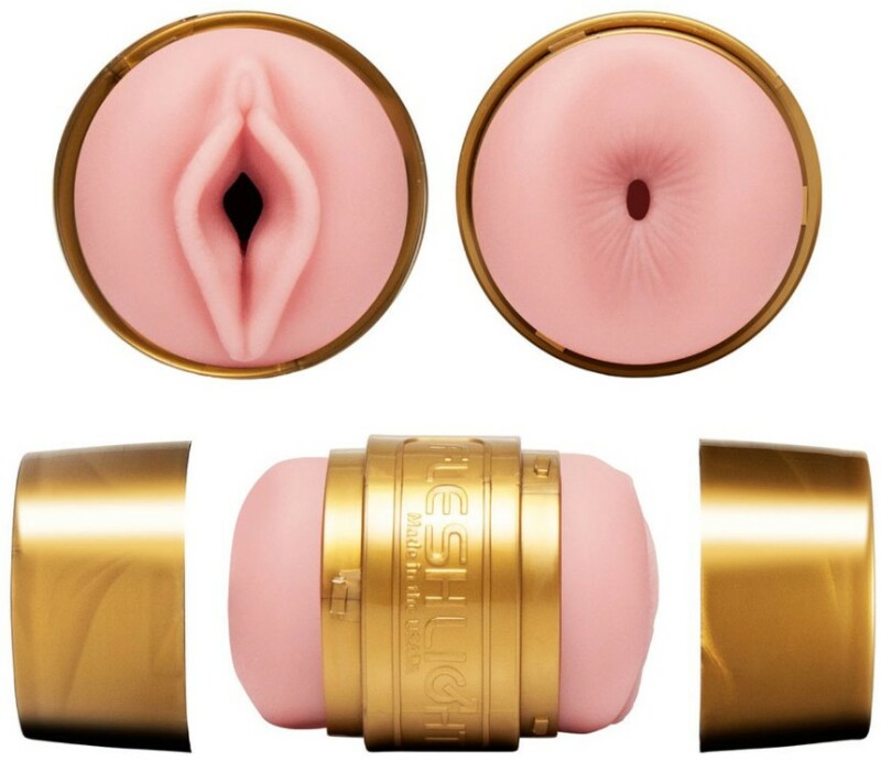 Мастурбатор подвійний вагіна/анус з кібершкіри в колбі Fleshlight Quickshot Stamina Training Unit, бежевий, 11.2 см