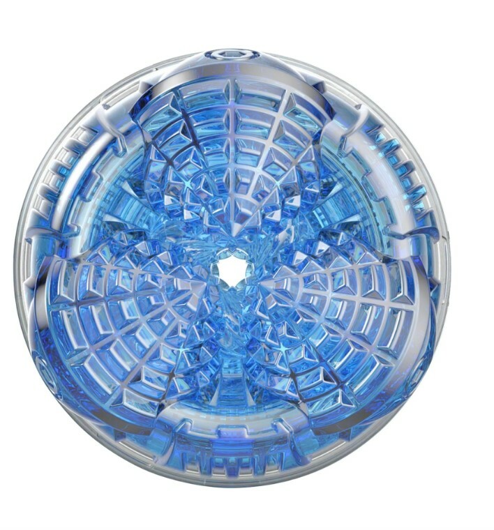 Мастурбатор з кібершкіри Fleshlight Turbo Core Blue Ice (RP), прозорий, 25 х 10 см - Изображение 2