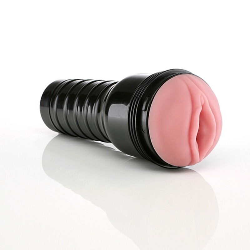 Мастурбатор вагіна в колбі Fleshlight Pink Lady Mini-Lotus, з рельєфом, кібершкіра, бежевий, 25 х 10 см - Изображение 3
