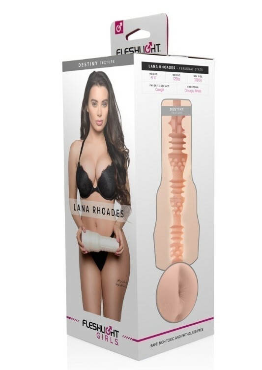 Мастурбатор анус у колбі Fleshlight Girls Lana Rhoades, кібершкіра, бежевий, 25.4 х 8.5 см - Изображение 1