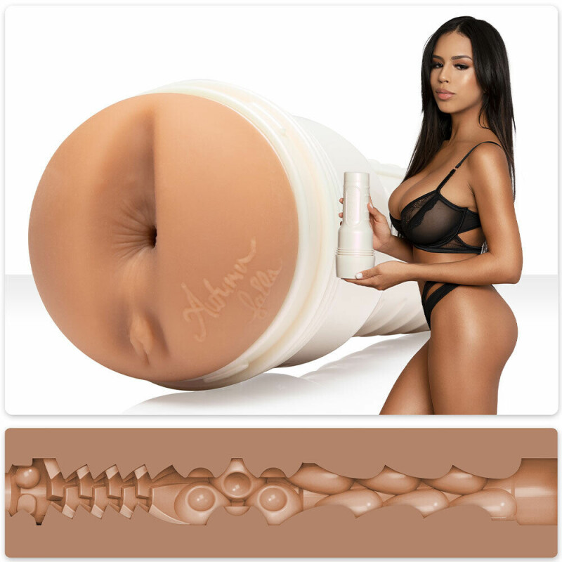 Мастурбатор анус у колбі Fleshlight Girls Autumn Falls, кібершкіра, бежевий, 25.4 х 8.5 см