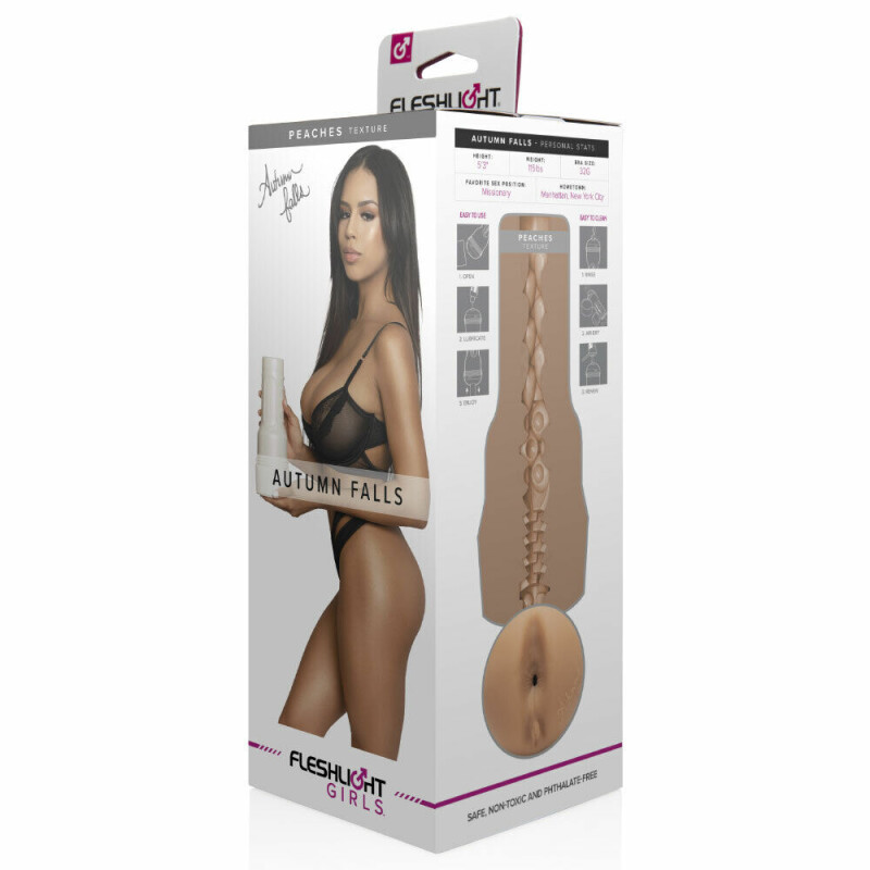 Мастурбатор анус у колбі Fleshlight Girls Autumn Falls, кібершкіра, бежевий, 25.4 х 8.5 см - Изображение 1