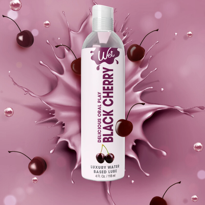Лубрикант оральний Wet Black Cherry 118 мл на водній основі зі смаком черешні - Зображення 2