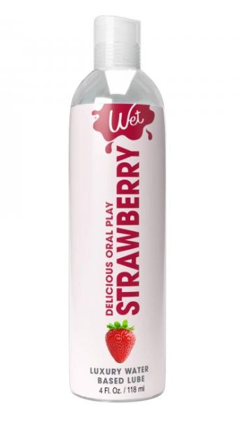 Лубрикант оральний Wet Strawberry 118 мл на водній основі зі смаком полуниці