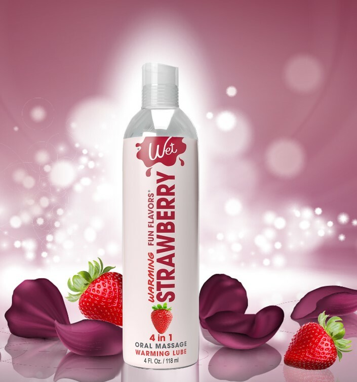 Лубрикант оральний Wet Warming Strawberry 118 мл на водній основі з розігрівом зі смаком полуниці - Зображення 1