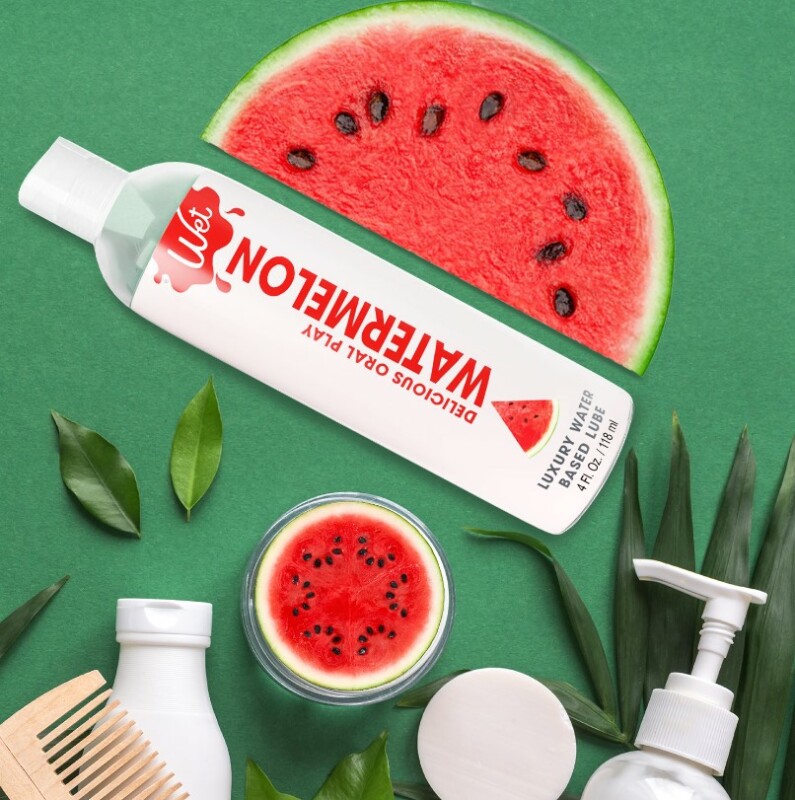 Лубрикант оральний Wet Watermelon 118 мл на водній основі зі смаком кавуна - Изображение 1