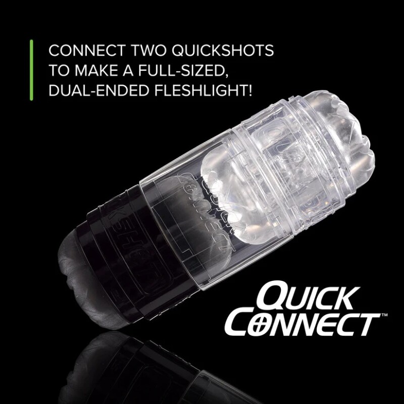 Адаптер для з'єднання двох мастурбаторів Quickshot Connect Adapter Fleshlight, прозорий - Изображение 3