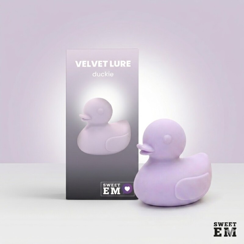Вібратор для клітора Sweet Em Duckie у вигляді качечки, лавандовий, 7.5 х 6 см