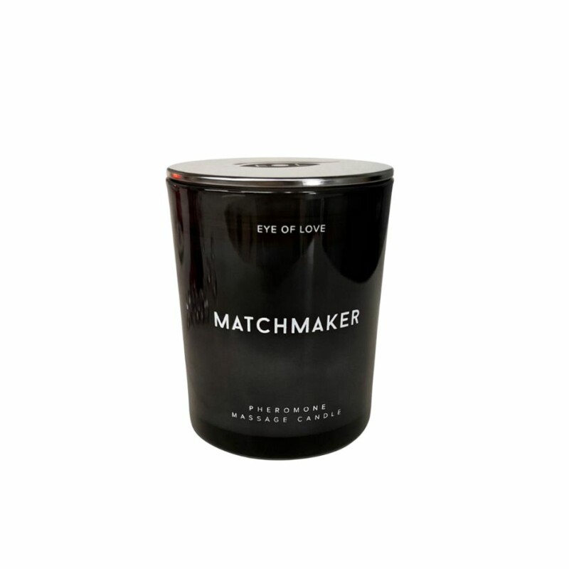 Масажна свічка з феромонами Eye Of Love Matchmaker Black Diamond у склі, чорна, 180 мл - Изображение 3
