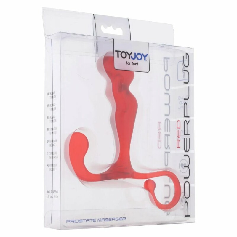 Масажер простати Toy Joy з фігурною ручкою, червоний, 10 х 3.5 см - Зображення 1