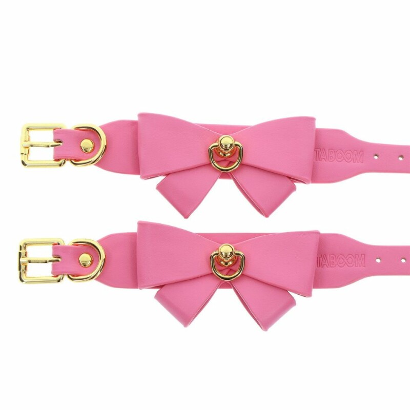 Кайданки з бантиками Taboom Malibu Wrist Cuffs з веганської шкіри, рожеві - Зображення 2