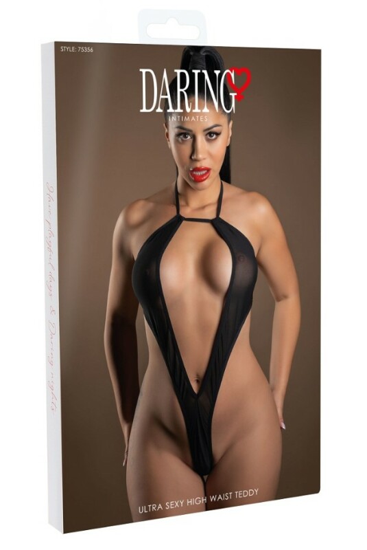 Боді прозоре з високою талією Daring Intimates Ultra Sexy High Waist Teddy, чорний, O/S - Изображение 1