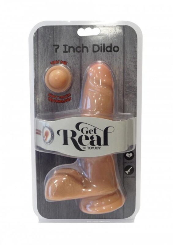 Фалоімітатор з кібершкіри з присоскою ToyJoy Dual Density Dildo, бежевий, 18 х 4 см - Зображення 1