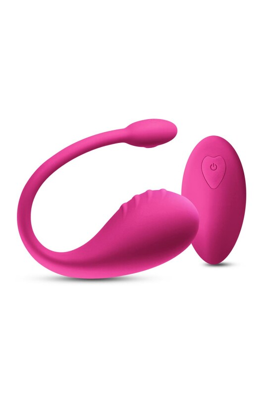 Віброяйце з пультом Inya Venus NS Novelties, силіконове, рожеве, 20 х 3.5 см