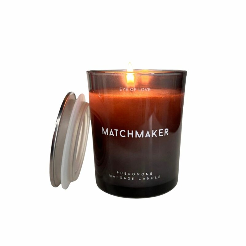 Масажна свічка з феромонами Eye Of Love Matchmaker Black Diamond у склі, чорна, 180 мл - Изображение 1