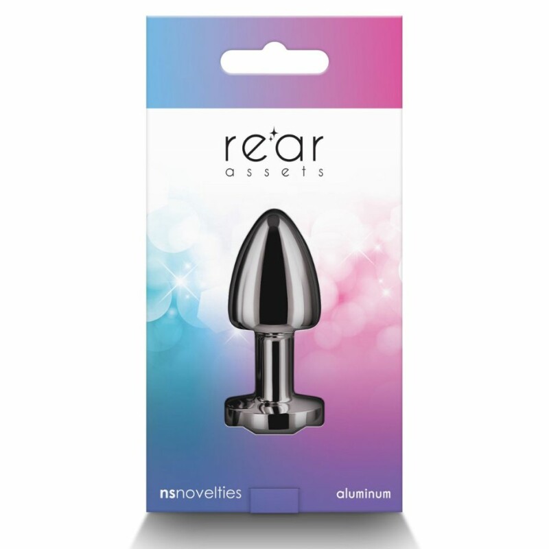 Анальна пробка з кристалом NS Novelties Rear Assets Petite чорна, 6 см х 2.6 см - Изображение 3