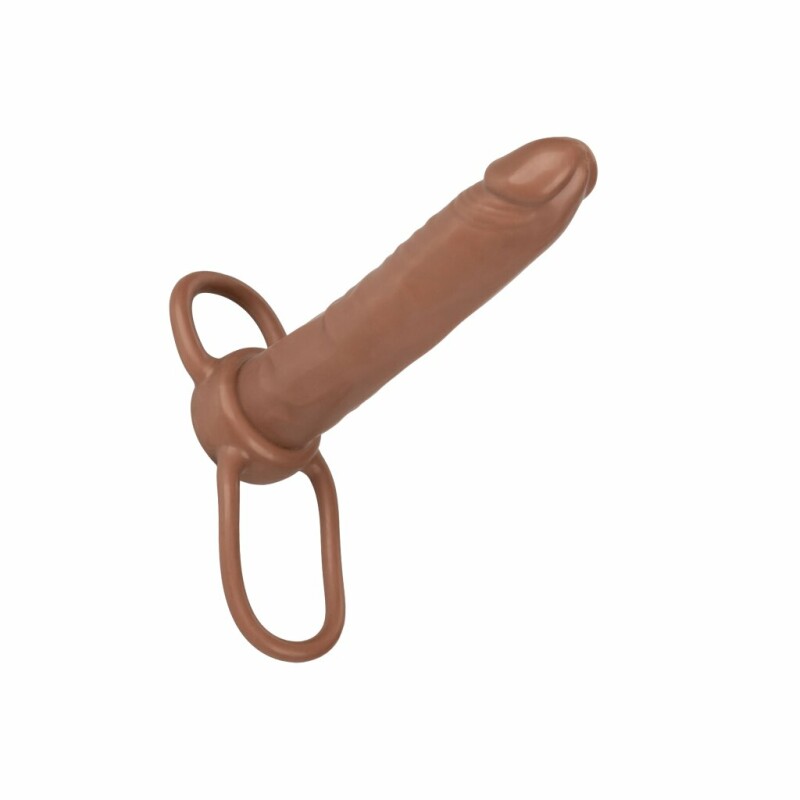 Насадка для подвійного проникнення CalExotics Accommodator Dual Penetrator, коричнева, 13.2 х 3.2 см