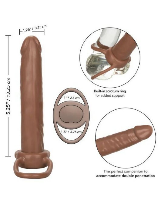 Насадка для подвійного проникнення CalExotics Accommodator Dual Penetrator, коричнева, 13.2 х 3.2 см - Изображение 3