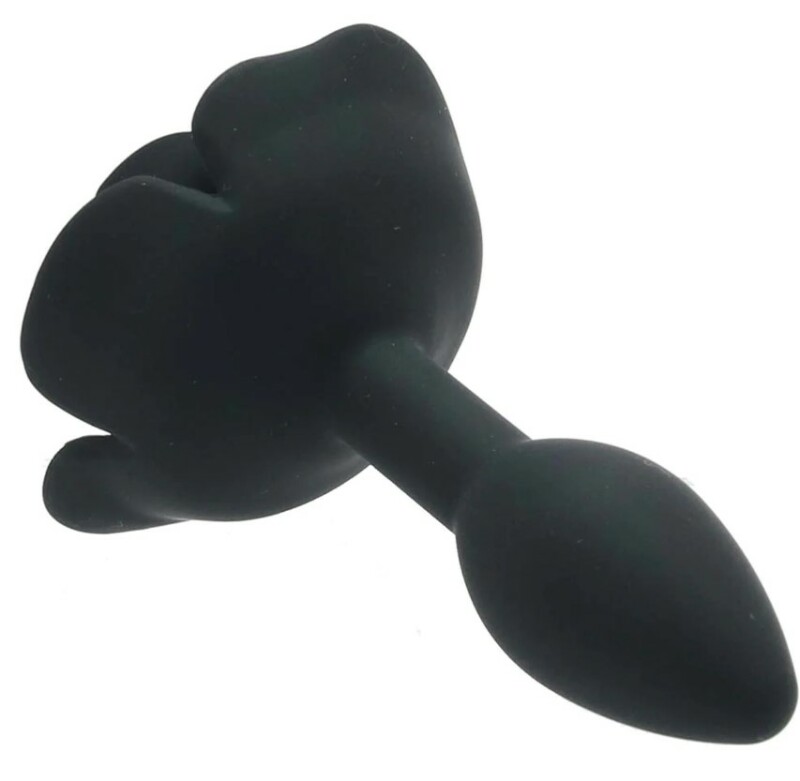 Анальна пробка у вигляді троянди CalExotics Small Rose Anal Plug, силіконова, чорна, 7.5 х 3.2 см - Изображение 4