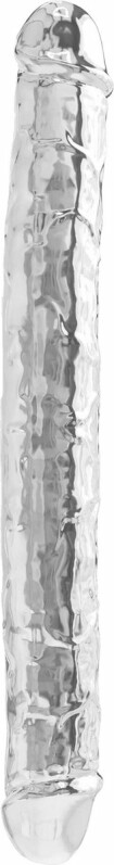 Фалоімітатор подвійний ToyJoy Clear Double Dong, прозорий, 34.5 х 4 см - Зображення 2
