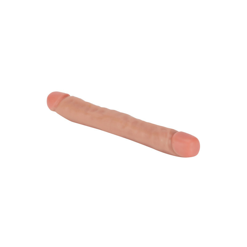Фалоімітатор двосторонній ToyJoy Jr.Double Dong, бежевий, 32 х 3.6 см - Зображення 2