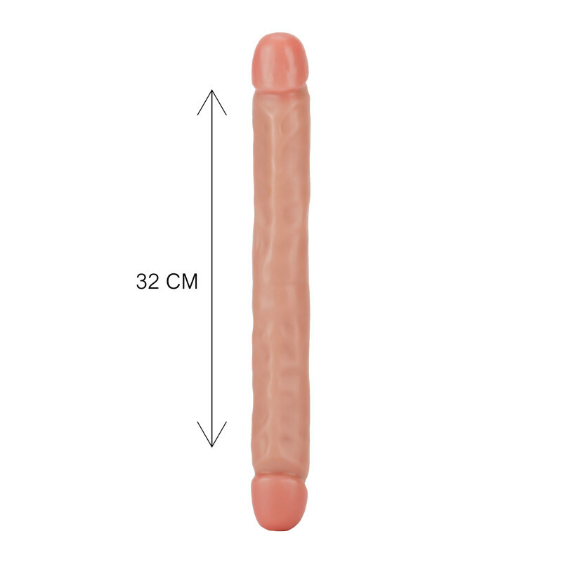 Фалоімітатор двосторонній ToyJoy Jr.Double Dong, бежевий, 32 х 3.6 см - Зображення 3
