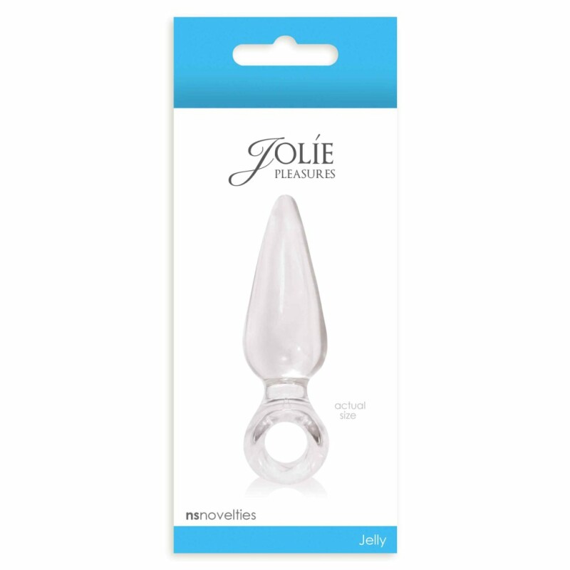 Анальна пробка міні NS Novelties Jolie Pleasures Jelly Plug Mini, прозора, 9 х 2.5 см - Зображення 1