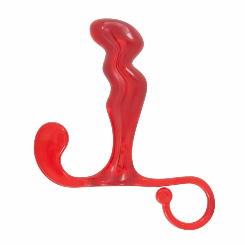 Масажер простати Toy Joy з фігурною ручкою, червоний, 10 х 3.5 см