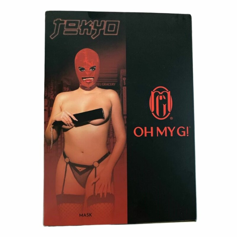 Маска БДСМ Oh My G Latex Mask, червона, O/S - Зображення 1