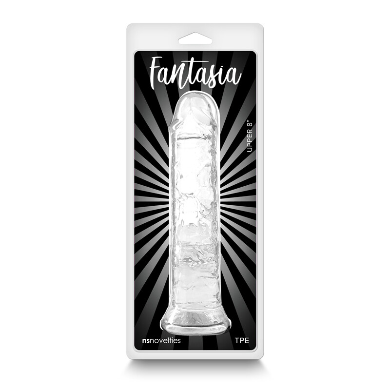 Фалоімітатор реалістичний з присоскою Fantasia NS Novelties, прозорий, 21 х 6 см - Изображение 1