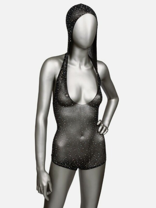Еротичний боді з капішоном Calexotics Radiance Hooded Deep V Bodysuit, чорний, O/S - Зображення 5