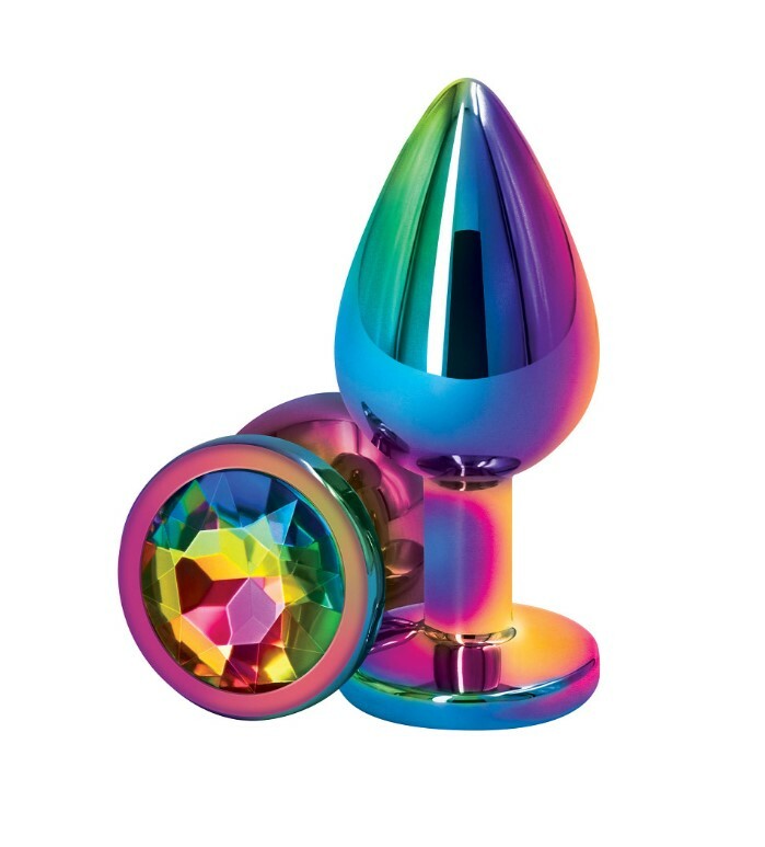 Анальна пробка Rear Assets Mulitcolor M, кольорова, 8 х 3.4 см